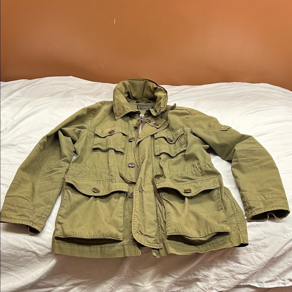 J. Crew Olive Military Field Jacket. Small. Gently worn but in great shape